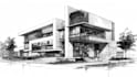 draw digital sketch building,