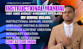 design instructional manual, user guide, workbook, worksheet