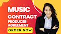 draft and review music contracts split sheets producer agreements under UK law