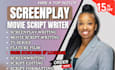do screenplay, movie script writing screenwriting youtube script, script writing