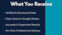 do accurate internet research and list building services