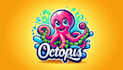 do octopus water style mascot logo with express delivery