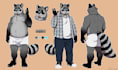 draw furry reference sheet fursona ref sheet reference sheet anthro character oc