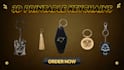 design and 3d print your custom keychain, 3d logo, 3d toy and in 3mf file