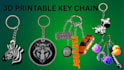 design custom 3d keychains for 3d printing, laser cutting, logo and nfc tags