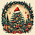 unique festive holiday christmas design illustration