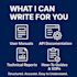 write professional technical documentation, manuals, and guides
