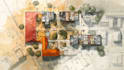 draw a map of the site plan, office, collage, school