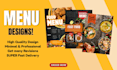 design modern editable restaurant food menu