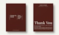 design business thank you card and package insert design