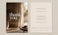 design business thank you card and package insert design