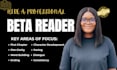 do beta reading, alpha reading, structural and developmental edit, copy edit