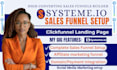 design systeme io sales funnel, samcart getresponse, shopify dropshipping store