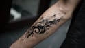 custom an abstract black tattoo design