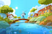 raw cartoon scenery illustration for you
