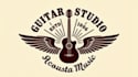 make eye catching winged guitar logo