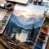 make watercolor landscape design