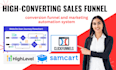 build samcart sales funnels, clickfunnels or gohighlevel