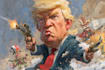 design an political or satirical cartoon