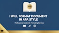 perfectly format your document in apa style