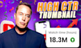 create high quality and click worthy youtube thumbnails