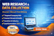 do web research,data collection,lead generation,email list