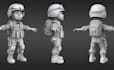 create stylized lowpoly 3d game characters and optimized cartoon models for game
