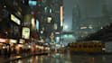 design cyberpunk futuristic city art
