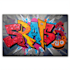 paint real graffiti art on the street wall