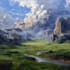digitally paint fantasy landscape