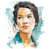 draw watercolor portrait illustration