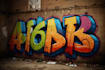 manually design graffiti street art canvas