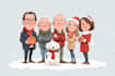 unique christmas cartoon caricature