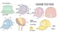do cap tech pack, cap design mockup, bucket hat design, cap for manufacturing