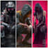 design cyberpunk and fantasy character splash art