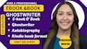 do kindle book format, e book, autobiography and ghostwriter