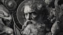 draw dark art illustration with engraving style