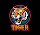 create a tiger mascot logo with t shirt design