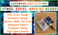 make hardware prototyping, schematic, pcb circuit design, esp32, arduino, stm32