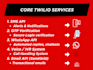 integrate twilio API for SMS whatsapp voice calls otp and IVR system