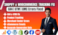 fix shopify, woocommerce google analytics, GTM, gmc, product tracking errors