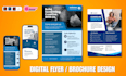 design corporate flyer, bifold, trifold brochure or booklet