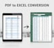 large pdf to excel conversion