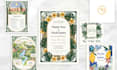 design an elegant wedding invitation suite