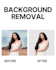remove background, crop and resize photos