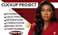 click up consultant, setup clickup project management