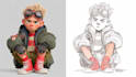draw a cartoon illustration