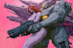draw a gundam and mecha robot concept art
