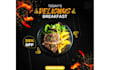 design a creative restaurant menu, brochure, GIF banner, and logo