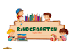 create a cute, modern kindergarten and childcare logo design